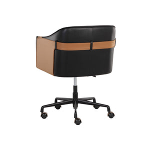 Carter Office Chair - Napa Black / Napa Cognac