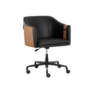 Carter Office Chair - Napa Black / Napa Cognac