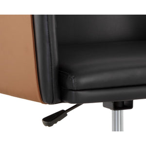 Carter Office Chair - Napa Black / Napa Cognac