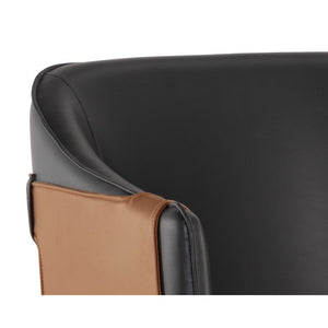 Carter Office Chair - Napa Black / Napa Cognac