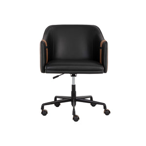Carter Office Chair - Napa Black / Napa Cognac