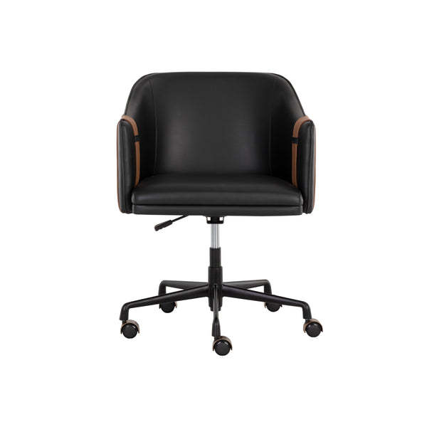Carter Office Chair - Napa Black / Napa Cognac