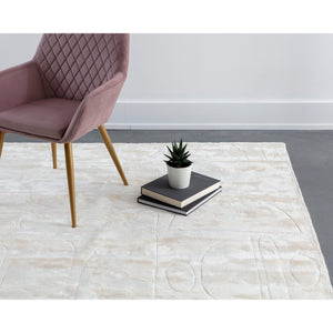 Caruso Hand Loomed Rug - Cream / Ivory - 6' X 9'