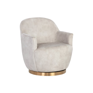 Casey Swivel Lounge Chair - Nono Cream