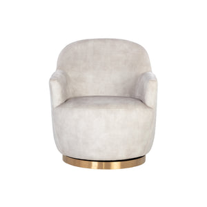 Casey Swivel Lounge Chair - Nono Cream