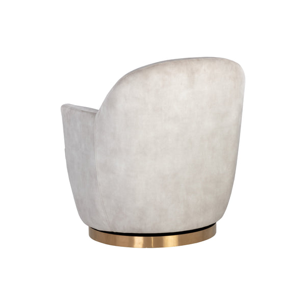 Casey Swivel Lounge Chair - Nono Cream