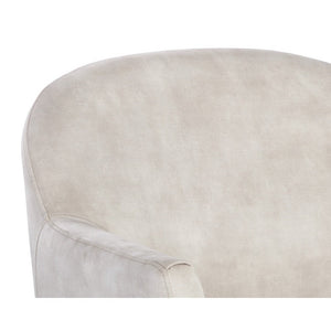 Casey Swivel Lounge Chair - Nono Cream