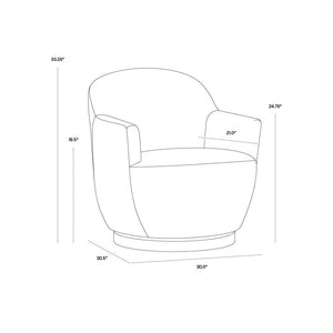 Casey Swivel Lounge Chair - Nono Petrol