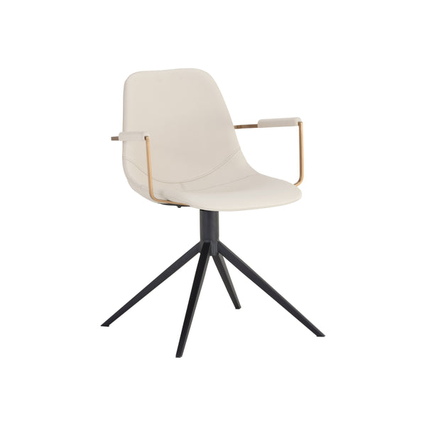 Cassius Swivel Dining Armchair - Dillon Cream