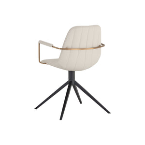 Cassius Swivel Dining Armchair - Dillon Cream