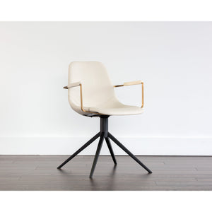 Cassius Swivel Dining Armchair - Dillon Cream