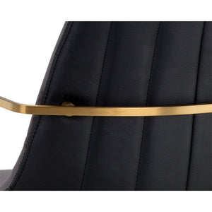 Cassius Swivel Dining Armchair - Slate Tint / Nightfall Black