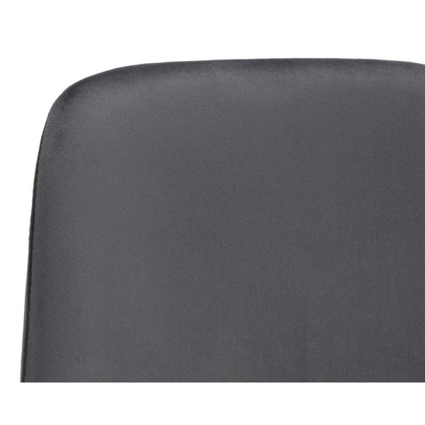 Cassius Swivel Dining Armchair - Slate Tint / Nightfall Black