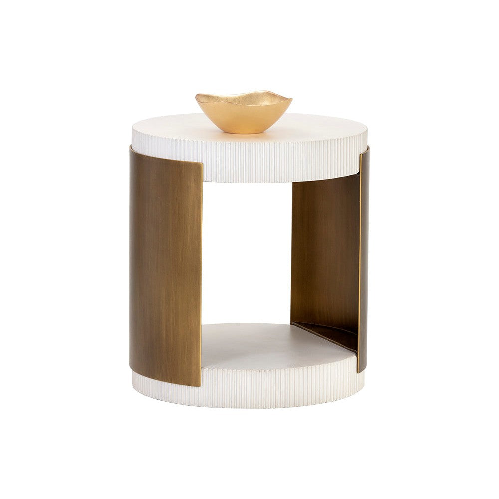 Cavette End Table - White