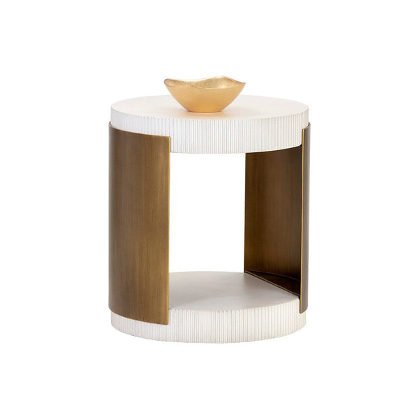 Cavette End Table - White