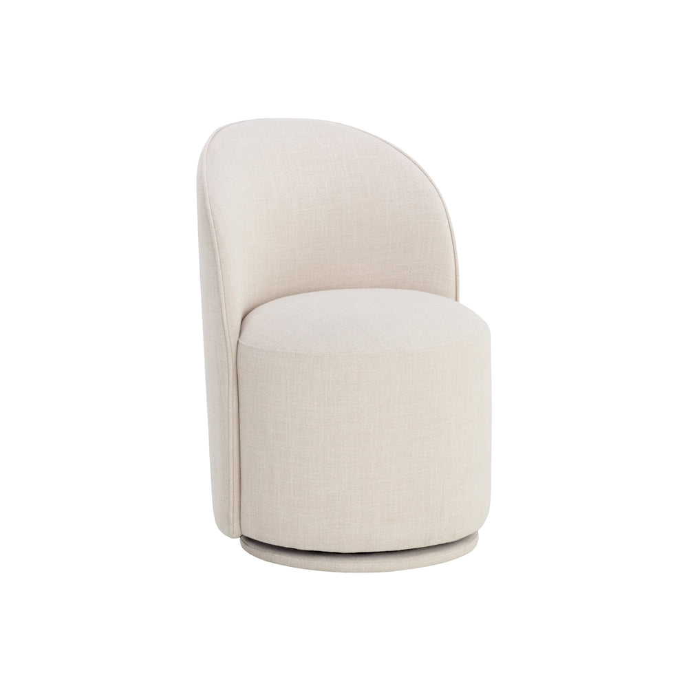 Cavoli Swivel Dining Chair - Effie Linen