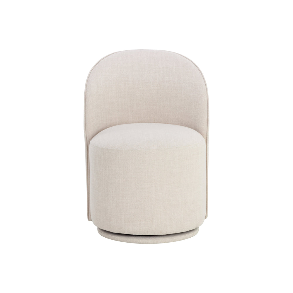 Cavoli Swivel Dining Chair - Effie Linen