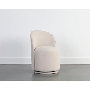 Cavoli Swivel Dining Chair - Effie Linen