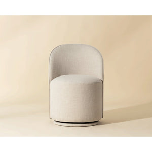 Cavoli Swivel Dining Chair - Effie Linen