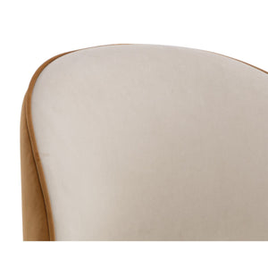 Cavoli Swivel Dining Chair - Meg Taupe / Meg Gold