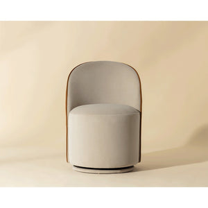 Cavoli Swivel Dining Chair - Meg Taupe / Meg Gold
