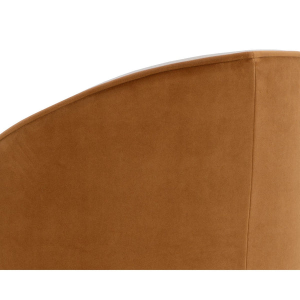 Cavoli Swivel Dining Chair - Meg Taupe / Meg Gold