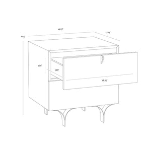 Celine Nightstand Small - Cream