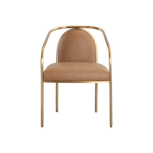 Cicero Dining Armchair - Milliken Cognac
