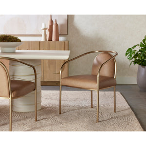 Cicero Dining Armchair - Milliken Cognac