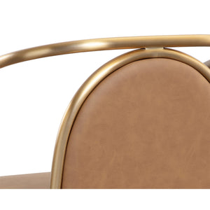 Cicero Dining Armchair - Milliken Cognac