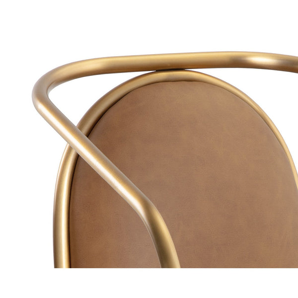 Cicero Dining Armchair - Milliken Cognac