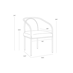 Cicero Dining Armchair - Milliken Cognac