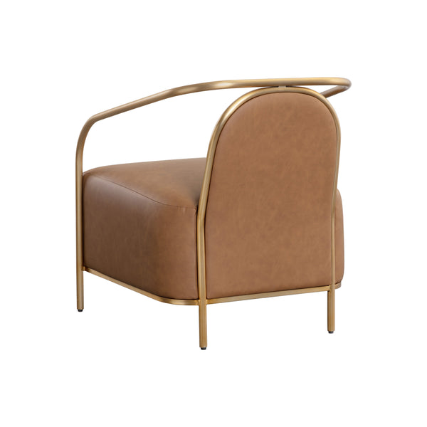 Cicero Lounge Chair - Milliken Cognac