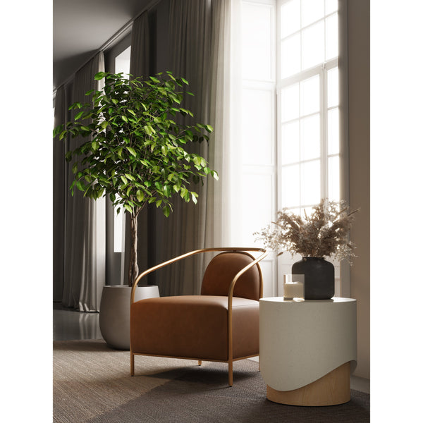 Cicero Lounge Chair - Milliken Cognac