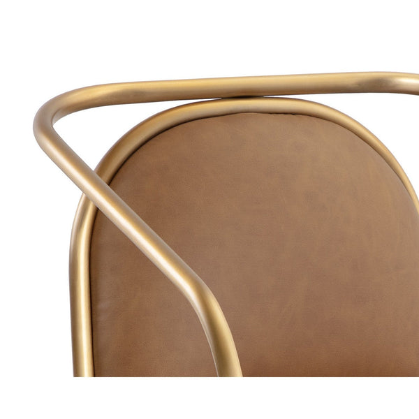 Cicero Lounge Chair - Milliken Cognac