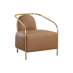Cicero Lounge Chair - Milliken Cognac