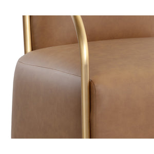 Cicero Lounge Chair - Milliken Cognac