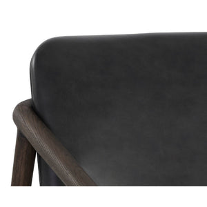 Cinelli Lounge Chair - Distressed Brown - Brentwood Charcoal Leather