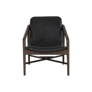Cinelli Lounge Chair - Distressed Brown - Brentwood Charcoal Leather