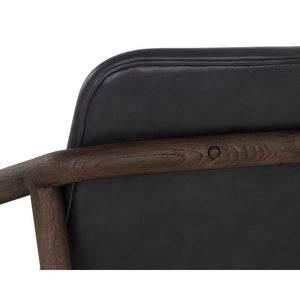 Cinelli Lounge Chair - Distressed Brown - Brentwood Charcoal Leather