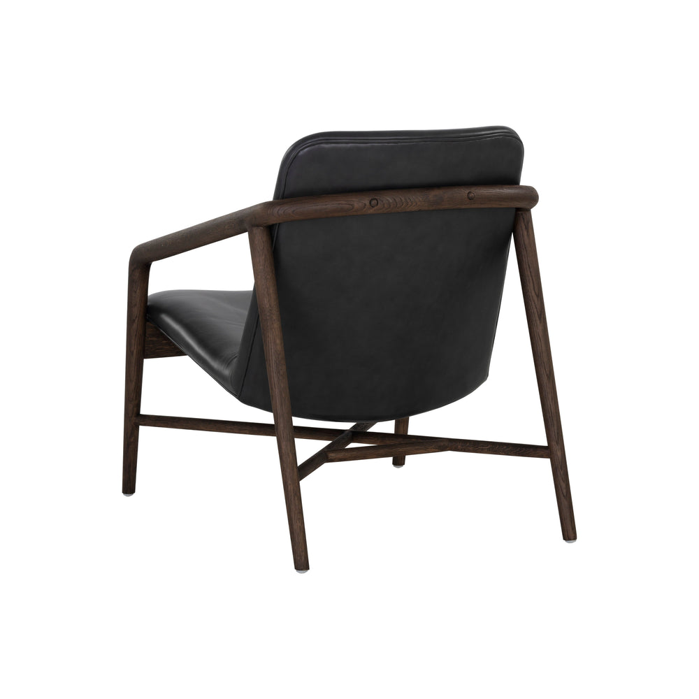 Cinelli Lounge Chair - Distressed Brown - Brentwood Charcoal Leather