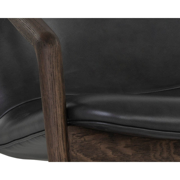 Cinelli Lounge Chair - Distressed Brown - Brentwood Charcoal Leather