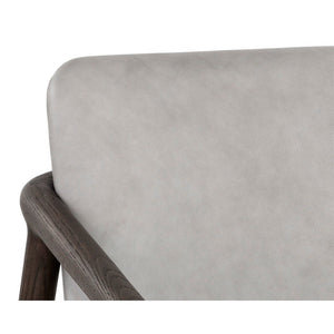 Cinelli Lounge Chair - Distressed Brown - Saloon Light Grey Leather