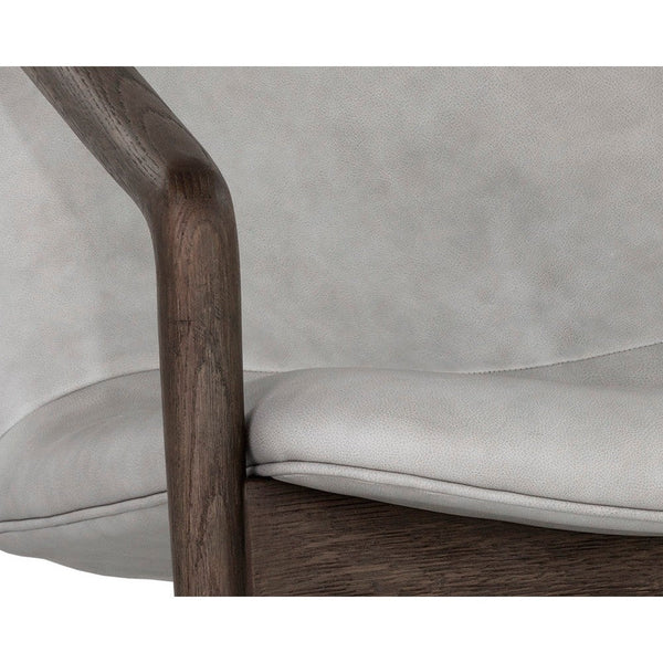 Cinelli Lounge Chair - Distressed Brown - Saloon Light Grey Leather