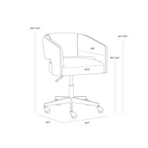 Claren Office Chair - Gold Sky