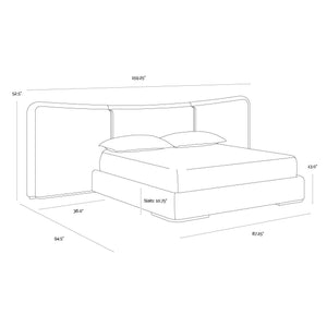 Clarimond Bed King - Hailey Moon / Meg Taupe