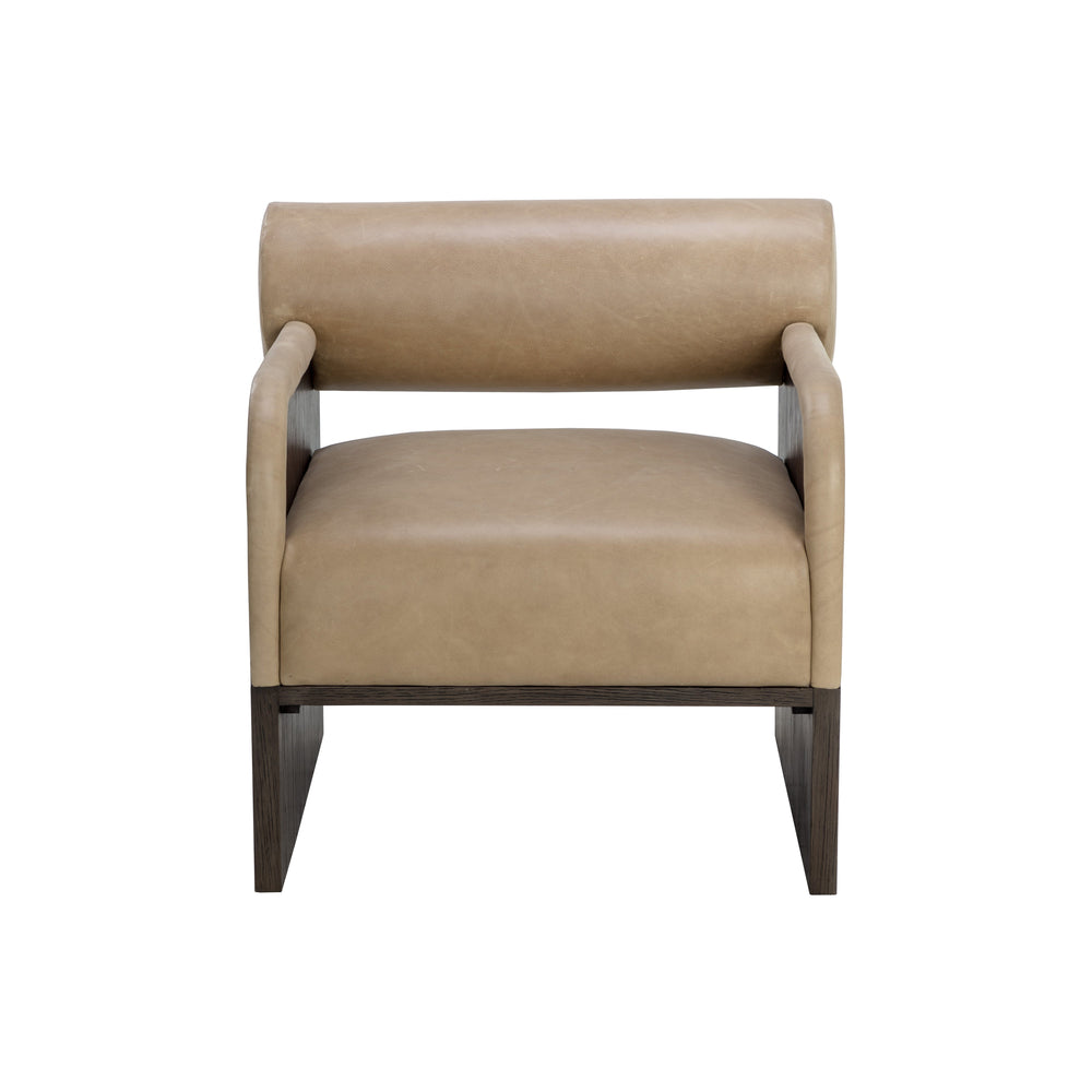 Coburn Lounge Chair - Dark Brown - Sahara Sand Leather