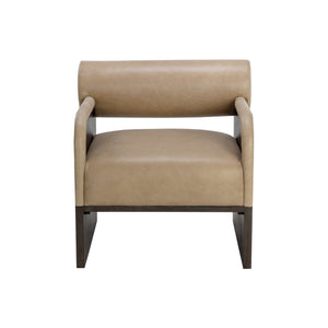 Coburn Lounge Chair - Dark Brown - Sahara Sand Leather
