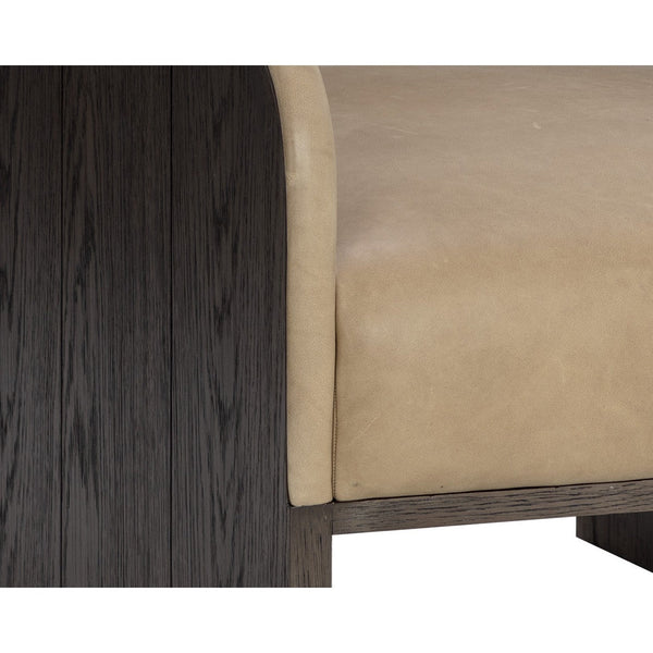 Coburn Lounge Chair - Dark Brown - Sahara Sand Leather