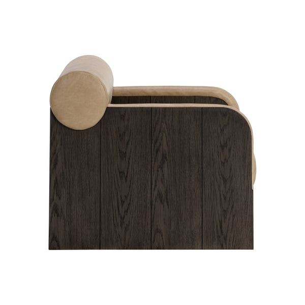 Coburn Lounge Chair - Dark Brown - Sahara Sand Leather